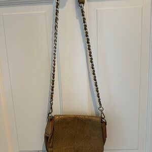 Marc Cain Tan Crossbody Bag with Suede Finish